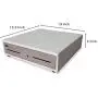 HK SYSTEMS 13'' Heavy Duty Compact White Manual Push Open Cash Drawer with 4 Bill /5 Coin Till Stainless Steel Front 
