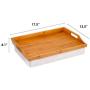 Rossie Home Lap Tray with Detachable Pillow, Serving Tray - Natural Bamboo - Style No. 76107