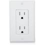 Maxxima Tamper Resistant Duplex Receptacle Standard Decorative Electrical Wall Outlet 15A White, Wall Plates Included (Pack of 10)