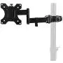 VIVO Steel Universal Full Motion Pole Mount Monitor Arm with Removable 75mm and 100mm VESA Plate, Fits 17 to 32 inch Screens, Black, MOUNT-POLE01A