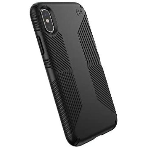 Speck Products Presidio Grip iPhone X Case, Black/Black