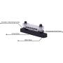 6 Terminal Bus Bar Kit - 150A Bus Bar Block with Cover & Heat Shrink Terminals; Ground Distribution, Power Distribution Terminal Block for Automotive and Marine