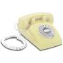 Opis 60s Cable with Classic United States Rotary Dial Inlay: Designer Retro Phone/Rotary Dial Telephone/Retro Style Phone/Vintage Telephone/Classic Desk Phone with Rotary Dialler (Cream)