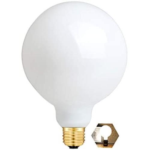 OMAYKEY 15W Dimmable Large LED Globe Bulb 100W Equivalent 1000LM, 3000K Soft White E26 Medium Base, Vintage Edison G125 Large Globe Edison Style LED Filament Light Bulb, Deep Dimming Version