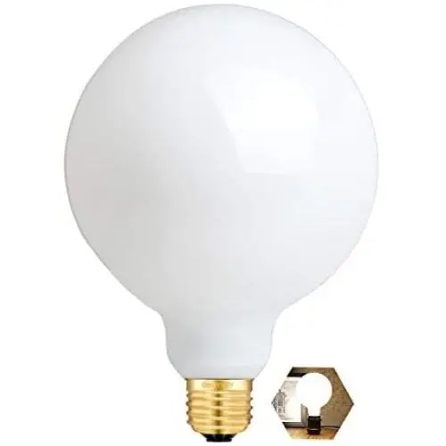 OMAYKEY 15W Dimmable Large LED Globe Bulb 100W Equivalent 1000LM, 3000K Soft White E26 Medium Base, Vintage Edison G125 Large Globe Edison Style LED Filament Light Bulb, Deep Dimming Version