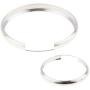 iJDMTOY Silver Finish Smart Key Fob Replacement Ring Compatible With 08-up Mini Cooper JCW R55 R56 R57 R58 R59 R60