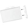 Heavy Duty Horizontal Locking Badge Holder - Crystal Clear Hard Plastic Case for Photo I.D. Badges or Proximity Cards by Specialist ID