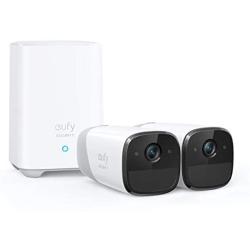 eufy Security eufyCam 2 Wireless Home Security Camera System, 365-Day Battery Life, HomeKit Compatibility, HD 1080p, IP67 Weatherproof, Night Vision, 2-Cam Kit, No Monthly Fee