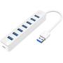 iDsonix USB 3.0 Hub, 7-Port 5V / 3A Powered USB Hub, 5Gbps HighSpeed Data Transmission USB Splitter for Laptop, iMac, Surface Pro, XPS, USB Flash Drives, Mobile HDD, Printer, Camera, and More -White