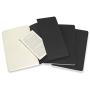 Moleskine Cahier Journal, Soft Cover, Large (5'' x 8.25'') Dotted, Black, 80 Pages (Set of 3)
