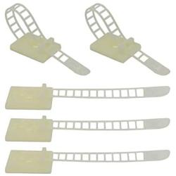 Wire Management Clips with Screw Hole(40 Pack) Adjustable Zip Ties，self Adhesive Nylon Cable Traps(Transparent Yellow)