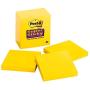 Super Sticky Notes, 3x3 in, 5 Pads, 2X The Sticking Power, Electric Yellow, Recyclable - New