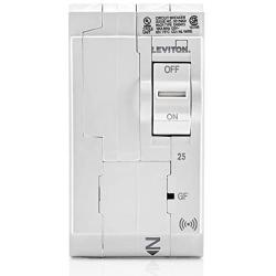 Leviton LB225-GS 25 Amp, 2-Pole Plug-on Smart GFCI Branch Circuit Breaker, 120 VAC, White