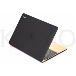 KAYO - Retina 12-inch Rubberized Hard Case for MacBook 12'' with Retina Display A1534 (Newest Version 2017 & 2016) Shell Cover - (Simply Black)