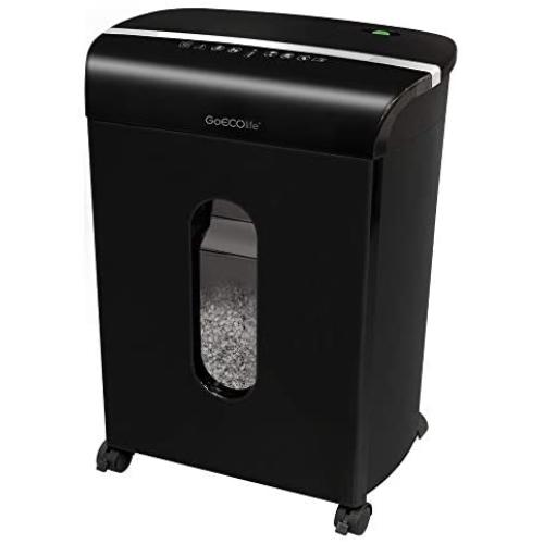 GoECOlife GMW124P-BLK Limited Edition 12-Sheet High Security Microcut Paper Shredder, Black (GWM124P-BLK)