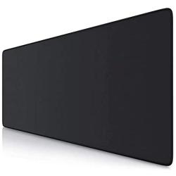 Halomy Gaming Mouse Pad - Large Desk Pad Mouse Pad with Non-Slip Natural Rubber Base, Double Weave Fabric Surface Design - Tight and Smooth, Fit Any Mouse, Keyboard and Laptop (80x30 Black)