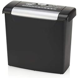 GBC ShredMaster Basic Home Shredder, PS06-02, Strip-Cut, 6 Sheets (1757402),Side Facing, 11.3'' x 6.1'' x 12.6''