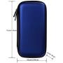 iMangoo Shockproof Carrying Case Hard Protective EVA Case Impact Resistant Travel 12000mAh Bank Pouch Bag USB Cable Organizer Earbuds Sleeve Pocket Accessory Smooth Coating Zipper Wallet Navy Blue