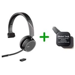 Plantronics Voyager 4210-UC Bluetooth Headset - USB-C Dongle Bundle (USB C)