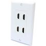 4 Port HDMI Female to Female Decorative Wall Plate in White …
