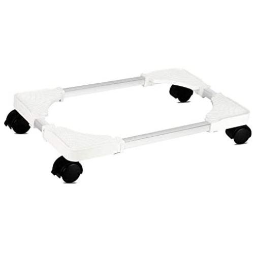 Liitrton Mobile CPU Stand Adjustable Computer Tower Stand with 4 Caster Wheels Fits Most PC (White)