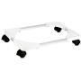 Liitrton Mobile CPU Stand Adjustable Computer Tower Stand with 4 Caster Wheels Fits Most PC (White)