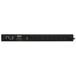 Tripp Lite 1.4kW Single-Phase Monitored PDU with LX Platform Interface, 120V Outlets (8 5-15R), 5-15P, 12ft Cord, 1U Rack-Mount, TAA (PDUMNH15 )