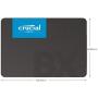 Crucial BX500 240GB 3D NAND SATA 2.5-Inch Internal SSD, up to 540MB/s - CT240BX500SSD1 Black/Blue