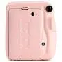 Fujifilm Instax Mini 11 Instant Camera + Fujifilm Instax Mini Twin Pack Instant Film (16437396) + Single Pack Rainbow Film + Case + Travel Stickers (Blush Pink)