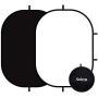 Selens Black White Backdrop 59x39.3inches Pop Up Collapsible Background with Carrying Bag for YouTube Streaming Photo Studio Product Photography
