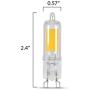 Feit Electric BP35G9/830/LED/6 3.5W 35W Equivalent Dimmable 350 Lumen Bi-Pin LED T4 G9 Base Specialty Light Bulb, 2.4''H x 0.6''D, 3000K (Warm White) ( Pack Of 6 )