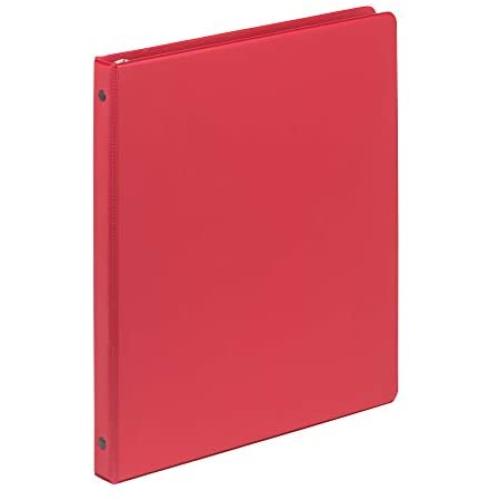 Samsill .5 Inch Value Document Storage 3 Ring Binder , Round Ring, 11 x 8.5 Inches, Red (11103)