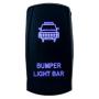 OZ-USA Bumper Light BAR Switch Laser Blue LED Rocker On/Off Switch UTV Truck Polaris RZR XP 900 800 Dash