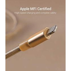 Lightning Cable MFi Certified - Quntis iPhone Charger 3Pack 3ft 6ft 10ft Nylon Braided USB Fast Charging Cord Compatible with iPhone 11 Pro X Xs Max XR 8 7 6 Plus iPad Pro Airpods and More, Gold