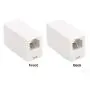 RJ11 6P4C Inline Coupler, Uvital Modular Female to Female Straight Telephone Extension Cable Cord Coupler Adapter Jack White(2 Pack)