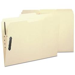 Smead Poly Fastener Folder, 2 Fasteners, 1/3-Cut Tab, Letter Size, Manila, 24 per Box (10545)