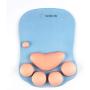 Cat Paw Mouse Pad with Wrist Support Soft Silicone Wrist Rests Wrist Cushion Comfort Mouse Pad Computer Mouse Mat Desk Decor Green(10.7x7.8x0.9) (Dark Blue)