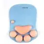 Cat Paw Mouse Pad with Wrist Support Soft Silicone Wrist Rests Wrist Cushion Comfort Mouse Pad Computer Mouse Mat Desk Decor Green(10.7x7.8x0.9) (Dark Blue)