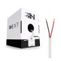 Next 16/2 Plenum Speaker Wire - 16 AWG/Gauge 2 Conductor - UL Listed in Wall (CL2P/CL3P/CMP) Rated - Oxygen-Free Copper (OFC) - 1000 Foot Bulk Cable Pull Box - White