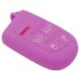 LemSa 2Pcs Silicone Keyless Entry Remote Car Smart Key Fob for Jeep Grand Cherokee Dodge Challenger Charger Dart Durango Journey Chrysler 300, 5 Buttons Black Purple