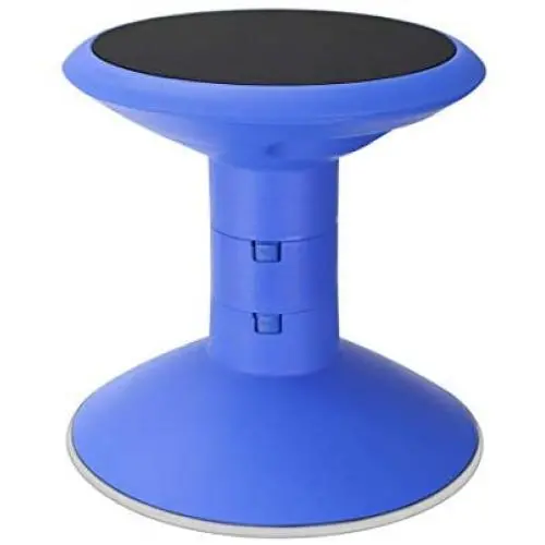 Storex Wiggle Stool, Adjustable Height 12”, 14”, 16”, or 18” for Active Seating in The Classroom, Blue (00301U01C)