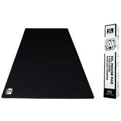 3XL Huge Mouse Pads Oversized (48x24) - Extra Large Gaming XXXL Mousepad for Full Desk - Super Thick Nonslip Rubber Base and Waterproof Desktop Keyboard Extended Mouse Mat (Black, XXX-Large)