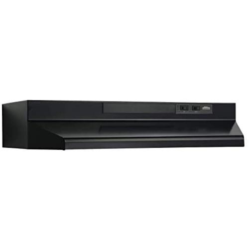 Broan-NuTone F403623 Insert with Light, Exhaust Fan for Under Cabinet Two-Speed Four-Way Convertible Range Hood, 36-Inch, Black - 1