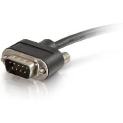 C2G 52184 Serial RS232 DB9 Null Modem Cable with Low Profile Connectors M/F, In-Wall CMG-Rated, Black (6 Feet, 1.82 Meters)