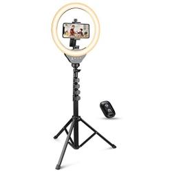 UBeesize 10’’ Ring Light with Tripod, Selfie Ring Light with 62’’ Tripod Stand, Light Ring for Video Recording ＆ Live Streaming(YouTube, Instagram, Facebook), Compatible with Phones and Cameras