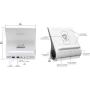 Azpen Dockall D108 - Qi Wireless Fast Charging Docking Station with Upgraded Bluetooth Speaker System White Color, Glossy White