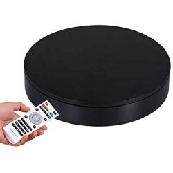 ComXim Professional 360 Degree Black Rotating Turntable for Product Photography, 88LB Capacity, 12.6in Diameter,Automatic Remote Control Angle,Speed,Direction, Various Rotation Mode