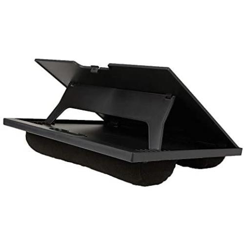 Mind Reader LTADJUST-BLK Adjustable Portable 8 Position Lap Top Desk with Built in Cushions, Black