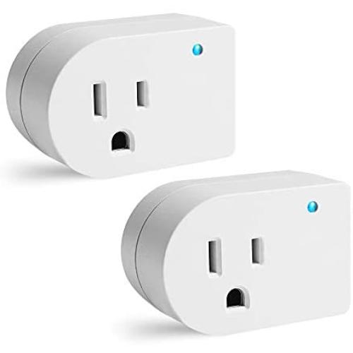 Single Surge Protector Plug, Grounded Outlet Wall Tap Adapter with Indicator Light, 1 Outlet,245J/125V, UL, White, 2Pack