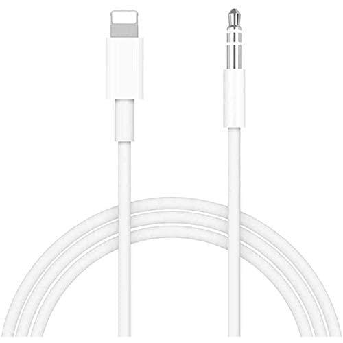 [Apple MFi Certified] AUX Cord for iPhone, Lightning to 3.5mm AUX Audio Stereo Cable Compatible with iPhone 12/12 Pro/11/XS/XR/X 8 7 6/iPad, iPod to Car Stereo/Speaker/Headphone, Support iOS 14(White)